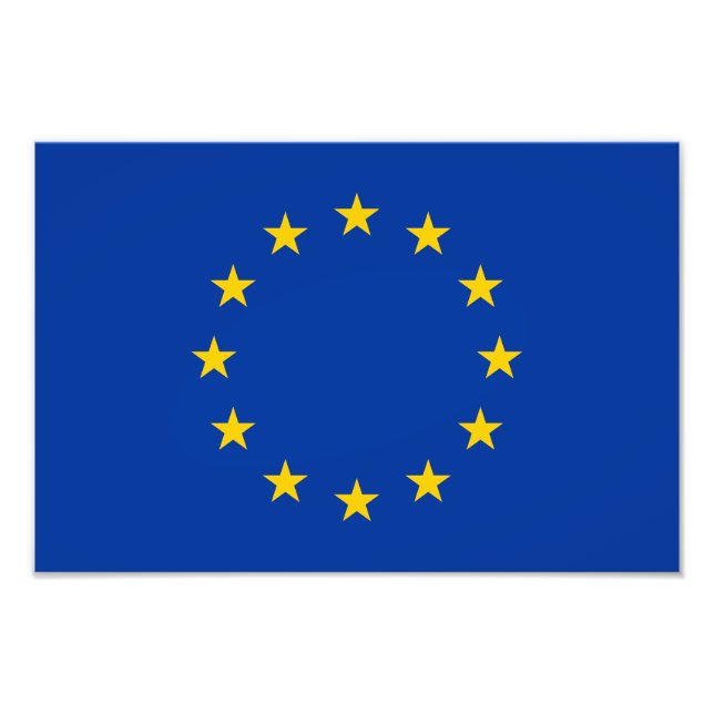 EU-Flagga Fototryck (Framsidan)