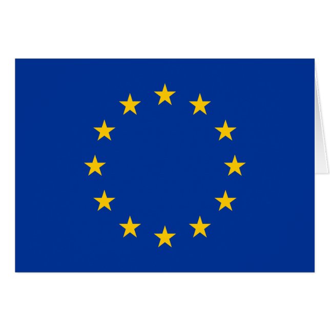EU-Flagga Hälsningskort (Framsidan Horizontal)