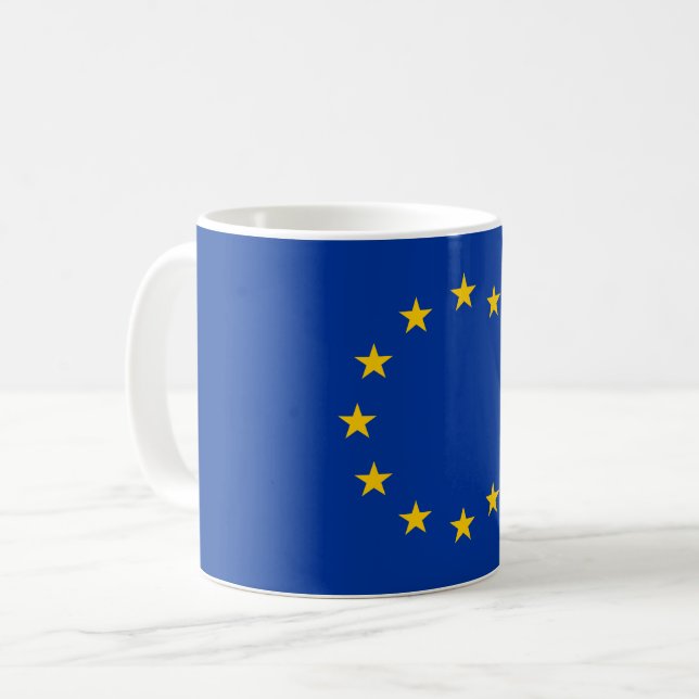 EU-Flagga Kaffemugg (Framsida vänster)