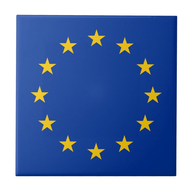EU-flagga Kakelplatta (Framsidan)