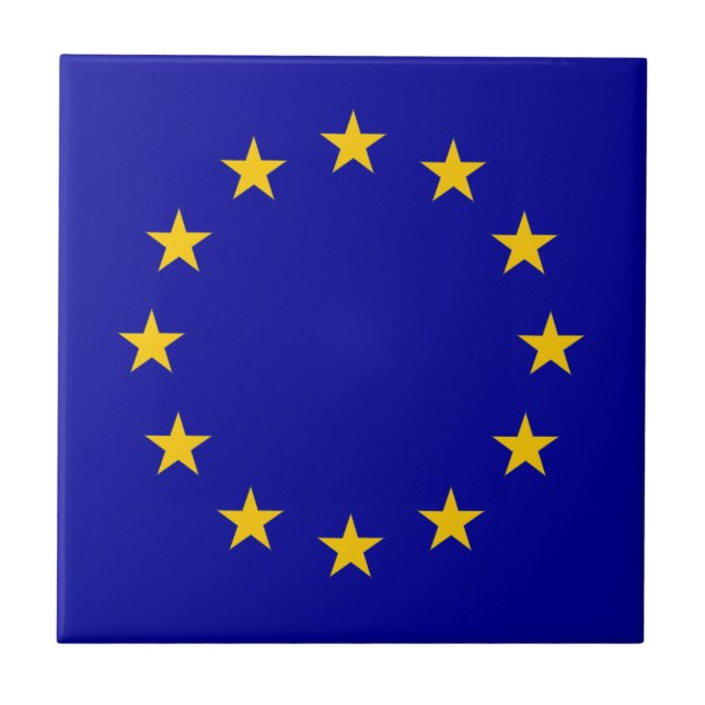 EU-flagga Kakelplatta (Framsidan)