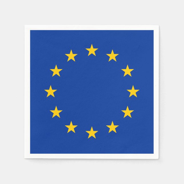 EU-Flagga Pappersservett (Framsidan)