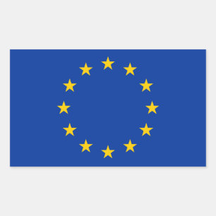 EU-flagga Rektangulärt Klistermärke