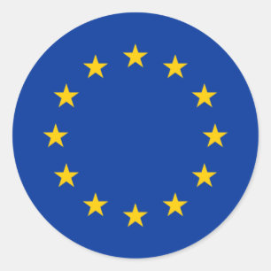 EU-Flagga Runt Klistermärke
