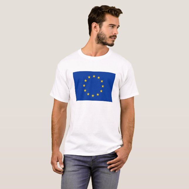 EU-Flagga T Shirt (Hel framsida)