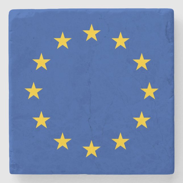 EU-flagga Underlägg Sten (Framsidan)