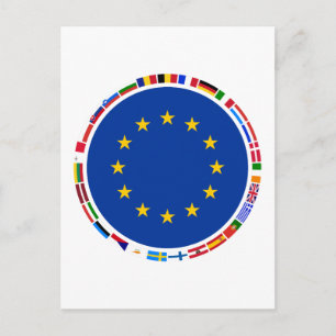 EU Flaggor Vykort