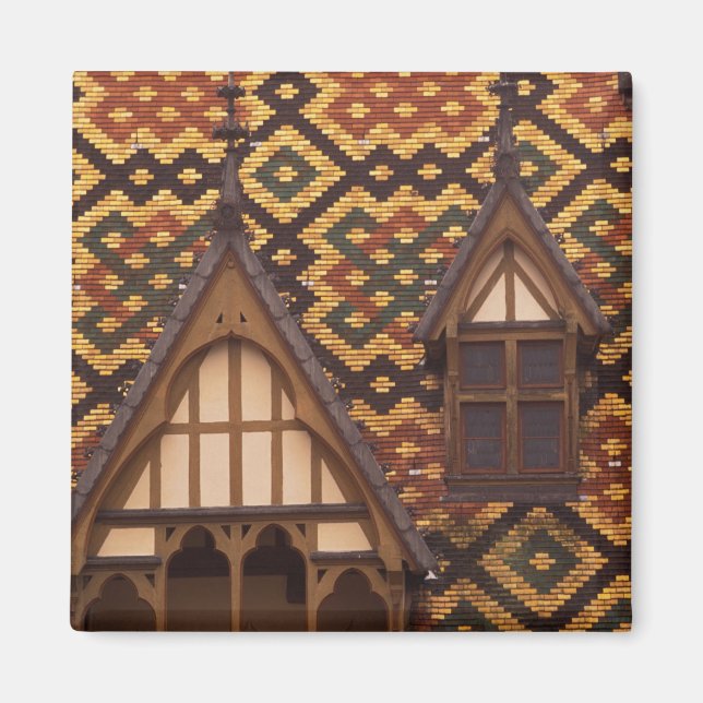EU, Frankrike, Burgund, Cote d'Or, Beaune. Klinker Magnet (Framsidan)