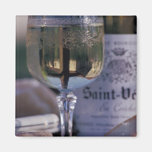 EU, Frankrike, Chablis, Lokalt vin Magnet (Framsidan)