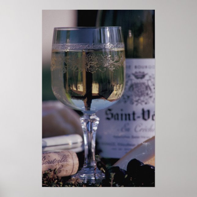 EU, Frankrike, Chablis, Lokalt vin Poster (Framsidan)