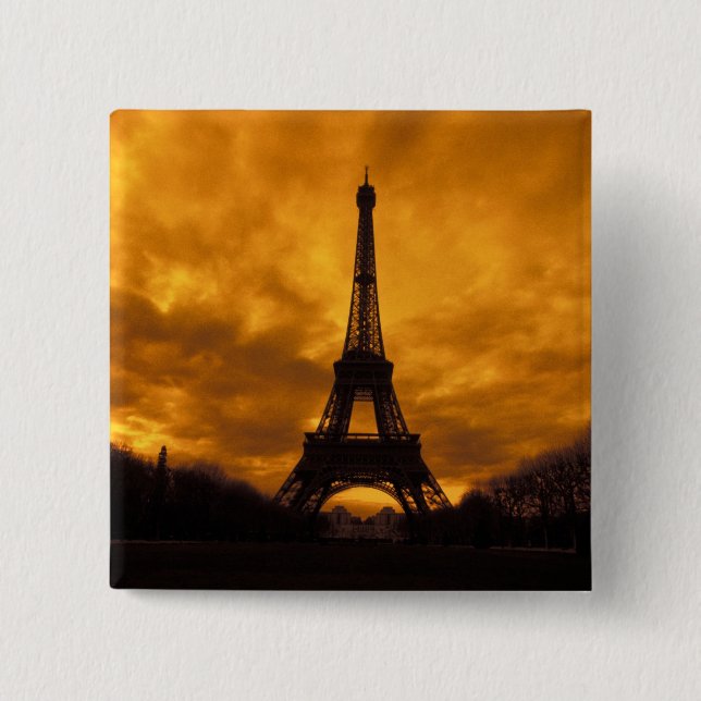 EU, Frankrike, Paris. Eiffeltornet. Knapp (Framsida)
