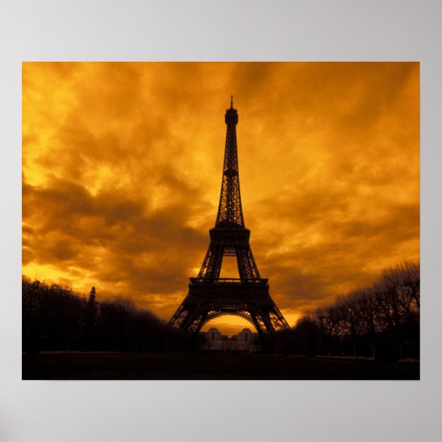 EU, Frankrike, Paris. Eiffeltornet. Poster (Framsidan)