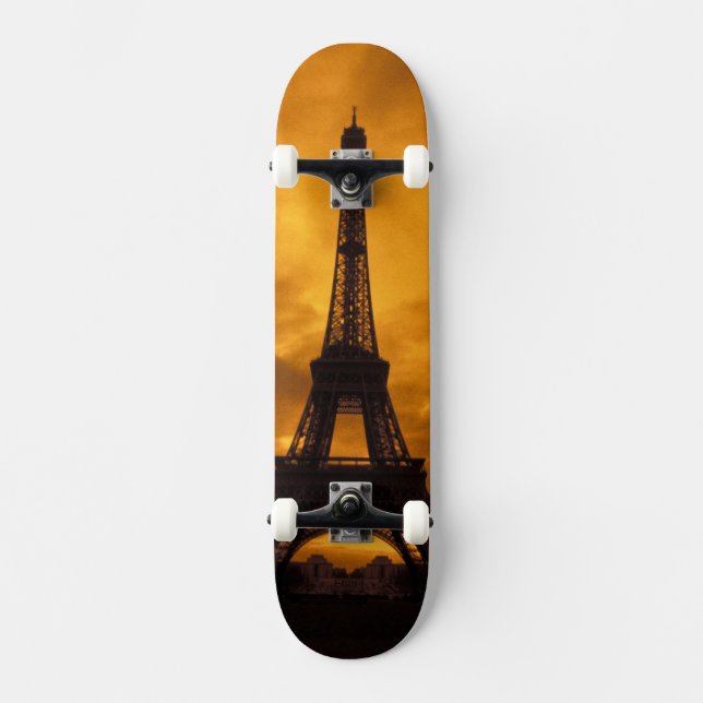 EU, Frankrike, Paris. Eiffeltornet. Skateboard Bräda 20,5 Cm (Framsida)