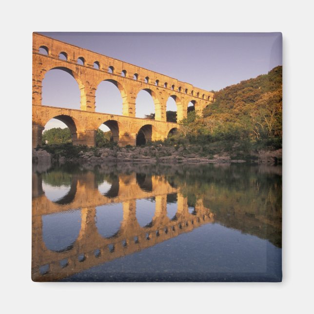 EU, Frankrike, Provence, Gard, Pont du Gard. 2 Magnet (Framsidan)