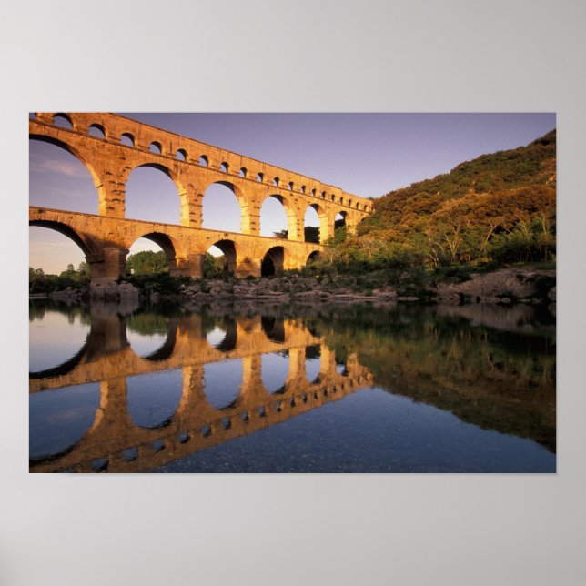 EU, Frankrike, Provence, Gard, Pont du Gard. 2 Poster (Framsidan)