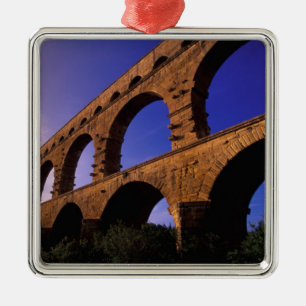 EU, Frankrike, Provence, Gard, Pont du Gard. 3 Julgransprydnad Metall