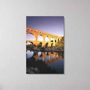 EU, Frankrike, Provence, Gard, Pont du Gard. 4 Canvastryck