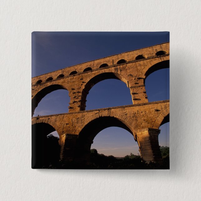 EU, Frankrike, Provence, Gard, Pont du Gard. 4 Knapp (Framsida)