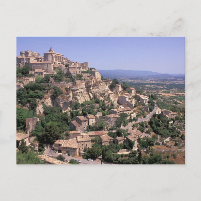 EU, Frankrike, Provence, Luberon, Gordes Vykort (Framsida)
