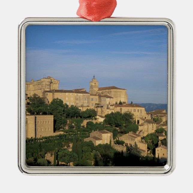 EU, Frankrike, Provence, Vaucluse, Gordes, Julgransprydnad Metall (Framsidan)