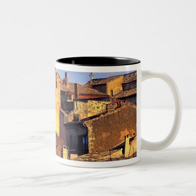 EU, Frankrike, Provence, Vaucluse, Roussillon. 3 Två-Tonad Mugg (Höger)