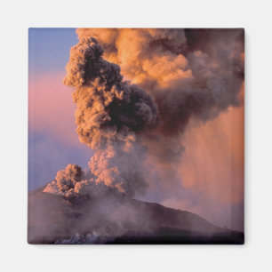 EU, Italien, Sicilien, Mt. Etnas toppkrater Magnet