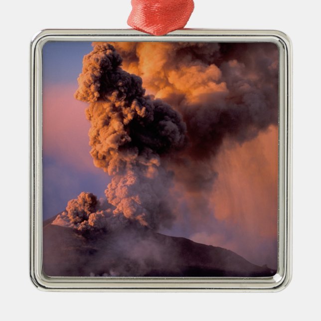 EU, Italien, Sicilien, toppmötet i Etna Julgransprydnad Metall (Framsidan)