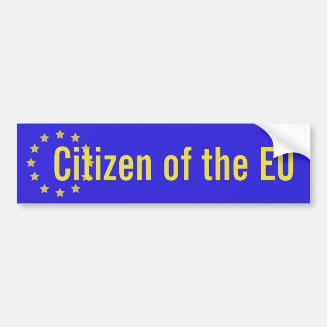 EU-medborgare: Brexit Bumper Sticker Bildekal (Framsidan)