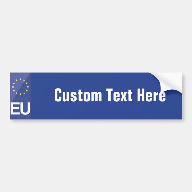 EU-nummerplåt Bildekal (Framsidan)
