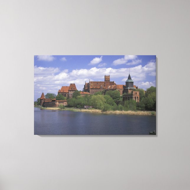 EU, Polen, Pomerania, Malbork. Europas Canvastryck (Framsida)