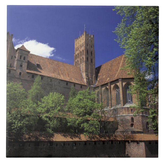 EU, Polen, Pomerania, Malbork. Europas största Kakelplatta (Framsidan)