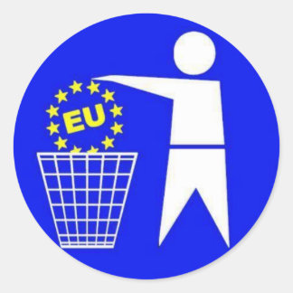 EU-Protest  Sticker Runt Klistermärke