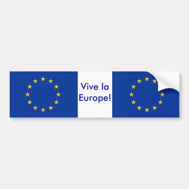 EU:s Flagga Bildekal (Framsidan)