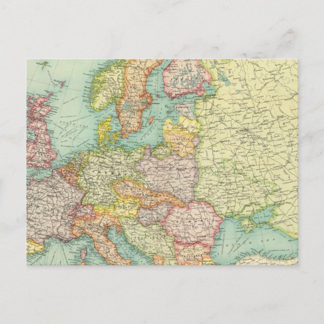 EU:s politiska Karta Vykort (Framsida)