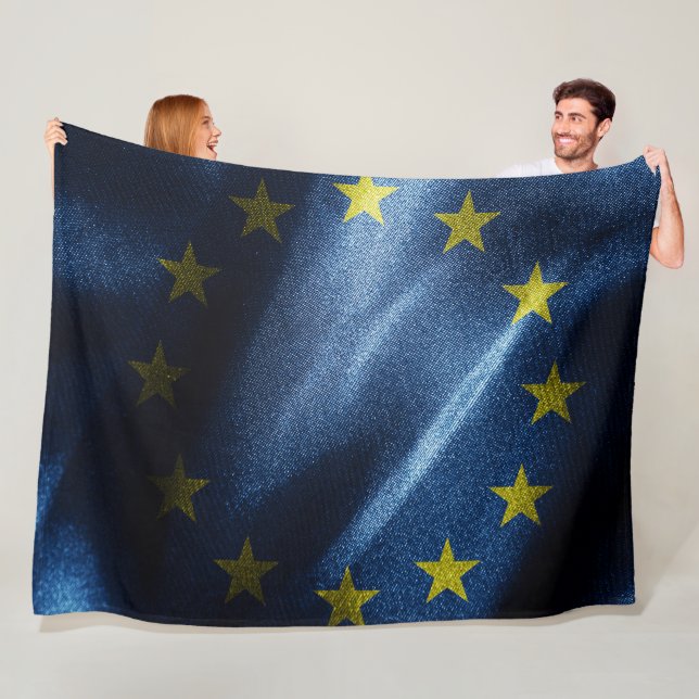 EU SILKE FLAGGA FLEECEFILT (På plats)