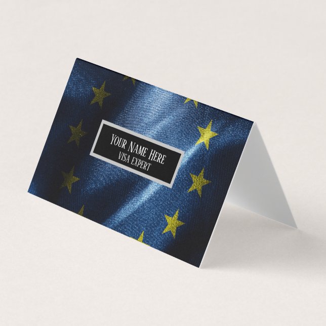EU SILKE FLAGGA VISITKORT (Framsida)