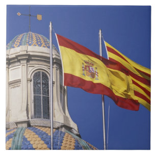 EU, Spanien, Katalonien, Palau de la Generalitat. Kakelplatta