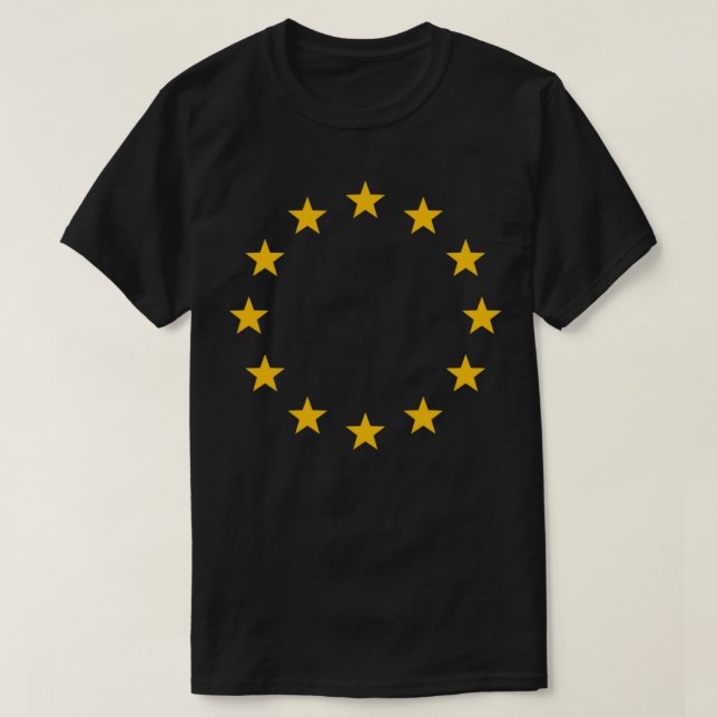 EU-symbolen Europa-stjärnor flagga logotyp EU T Shirt (Design framsida)