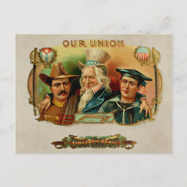 EU-Vintage Cigar Box-etikett Vykort