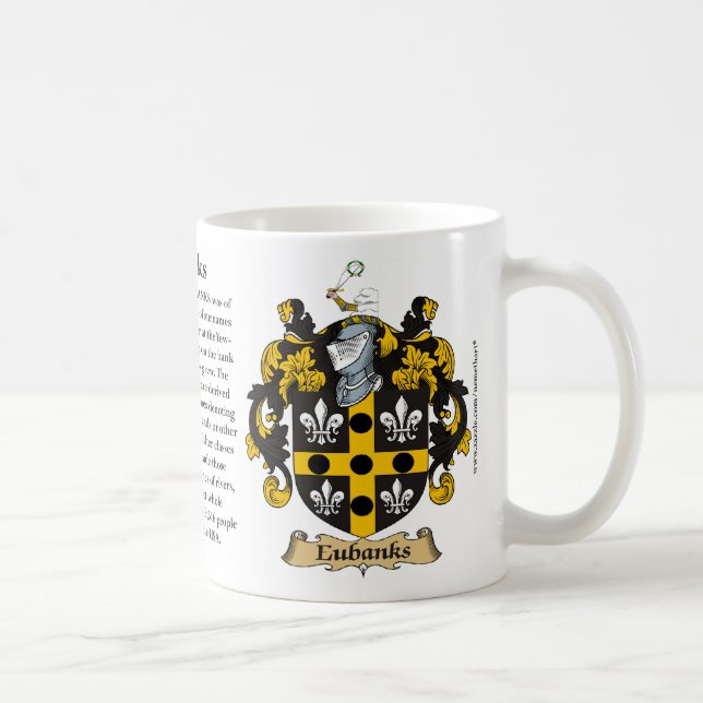 Eubanks, ursprung, det menande och vapenskölden kaffemugg (Höger)