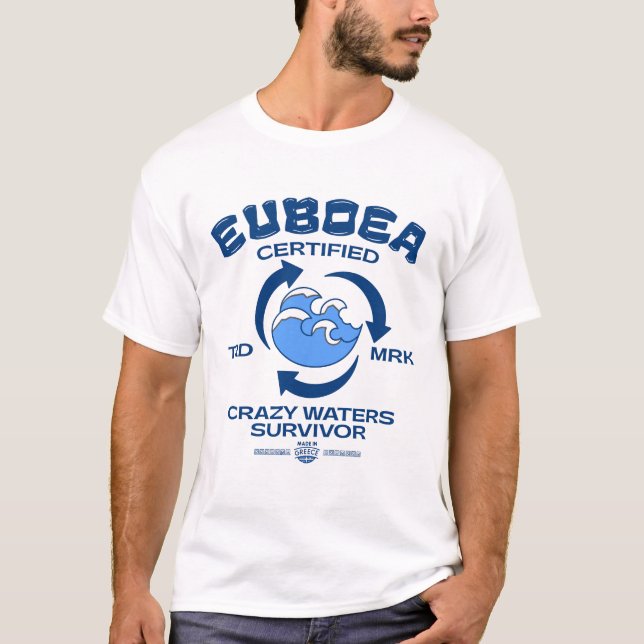Euboea (Grekland) certifierat galet vatten T Shirt (Framsida)