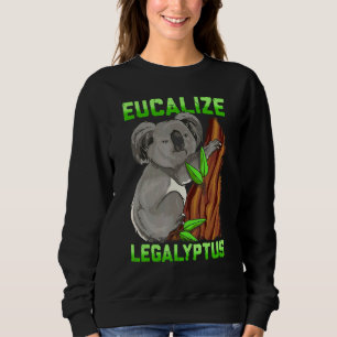 Eucalize Legalyptus Stoner Koala Bear Pun Meme T Shirt