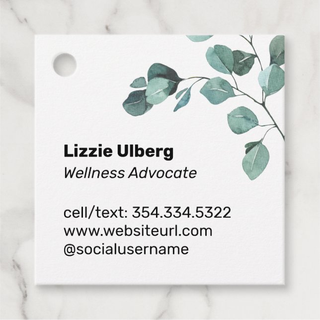 Eucalpytus Essential Oil Sample Gåvor Etiketter (Framsida)