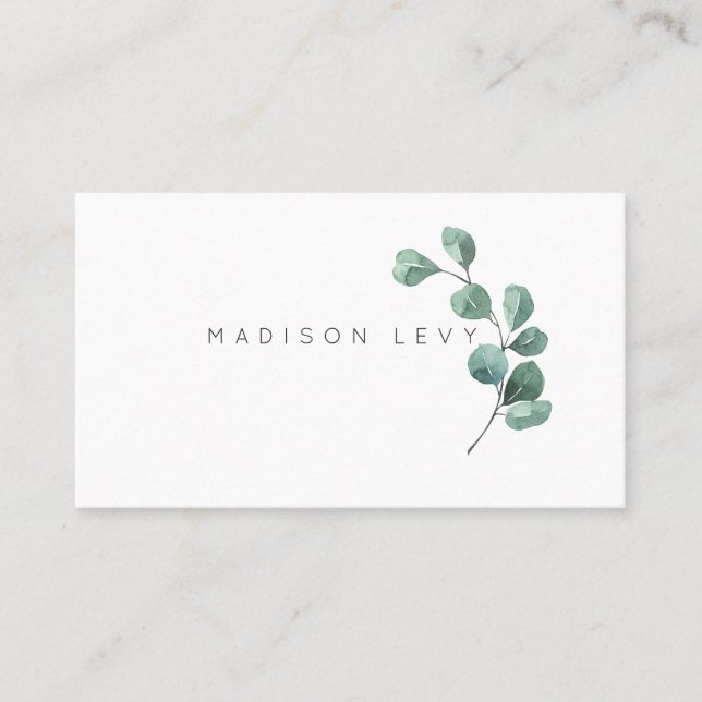 Eucalypt Gren Lämnar artisan Business Appointmen Tidsbeställning Kort (Framsida)