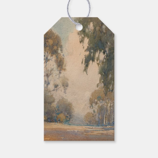 Eucalyptus (1922) – Ömtålig botanisk akvarell Presentetikett (Framsidan)