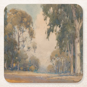 Eucalyptus (1922) – Ömtålig botanisk akvarell Underlägg Papper Kvadrat
