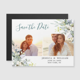 Eucalyptus 2 PHOTO Save Date Magnetic Card