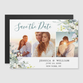 Eucalyptus 3 PHOTO Save Date Magnetic Card