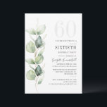 Eucalyptus 60:e födelsedagen Botanical Grey Party Inbjudningar<br><div class="desc">Botaniska eukalyptus 60:e Födelsedagsfestens inbjudan till Greenery. Med en modern,  framgångsrik botanisk design med en populär trendig-typografi och -layout. Perfekt för andra särskilda tillfällen,  inklusive överraskande party och årsdagen firande</div>