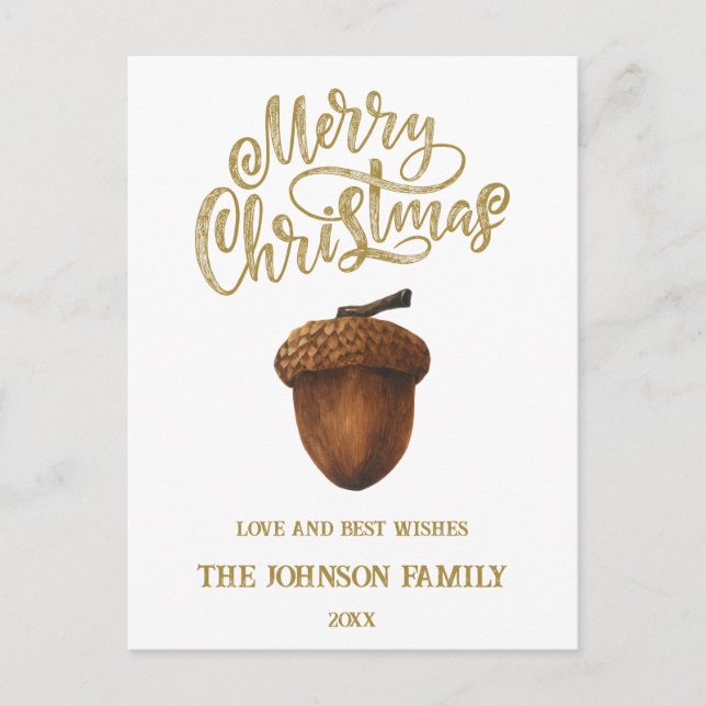 Eucalyptus Acorns julkort Helg Vykort (Framsida)